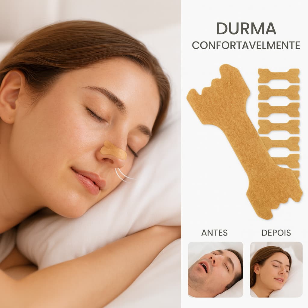 Kit 20/30/60 Adesivo Dilatador Nasal Anti Ronco Tira Nasal Strips Melhorar Sono Respiração Versátil