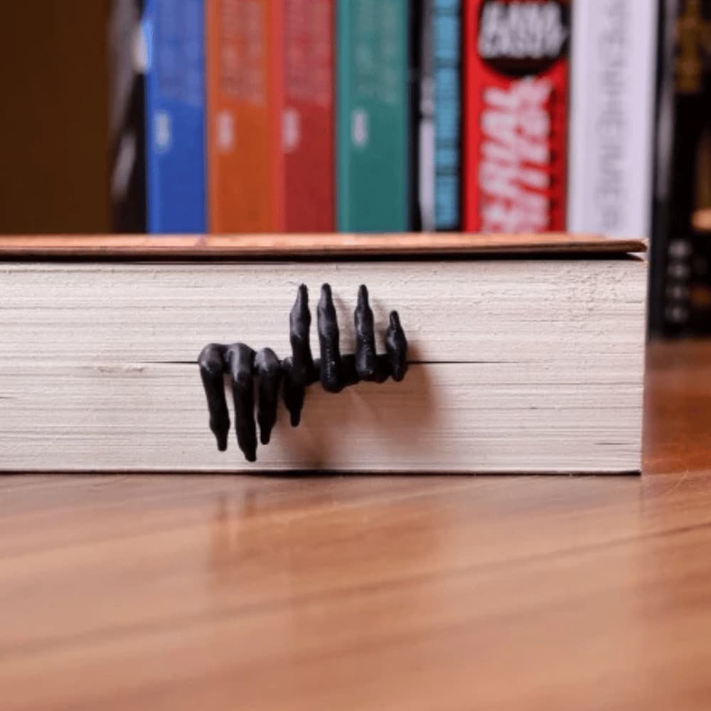 Marcador Pagina Mão de Esqueleto Terror Livro Caderno BOOKMARK Criativo Leitura Divertido personalizado