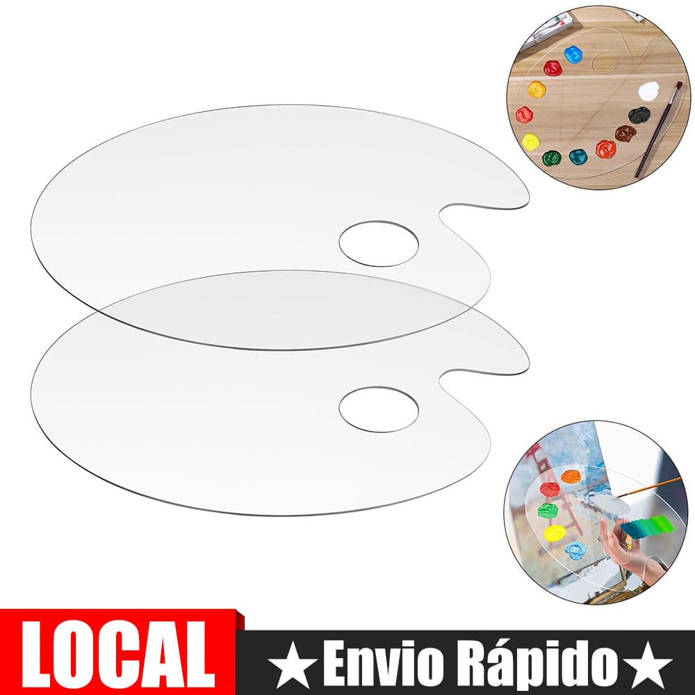 2 paletas (única 20X30cm) paleta de pigmentos Material acrílico filme plástico-cor transparente