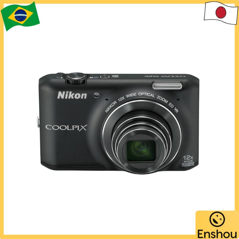 [USED]Do Japão [USADO]Nikon Digital Camera COOLPIX S6400 Touchscreen LCD Optical 12x Zoom Smart Black S6400BK