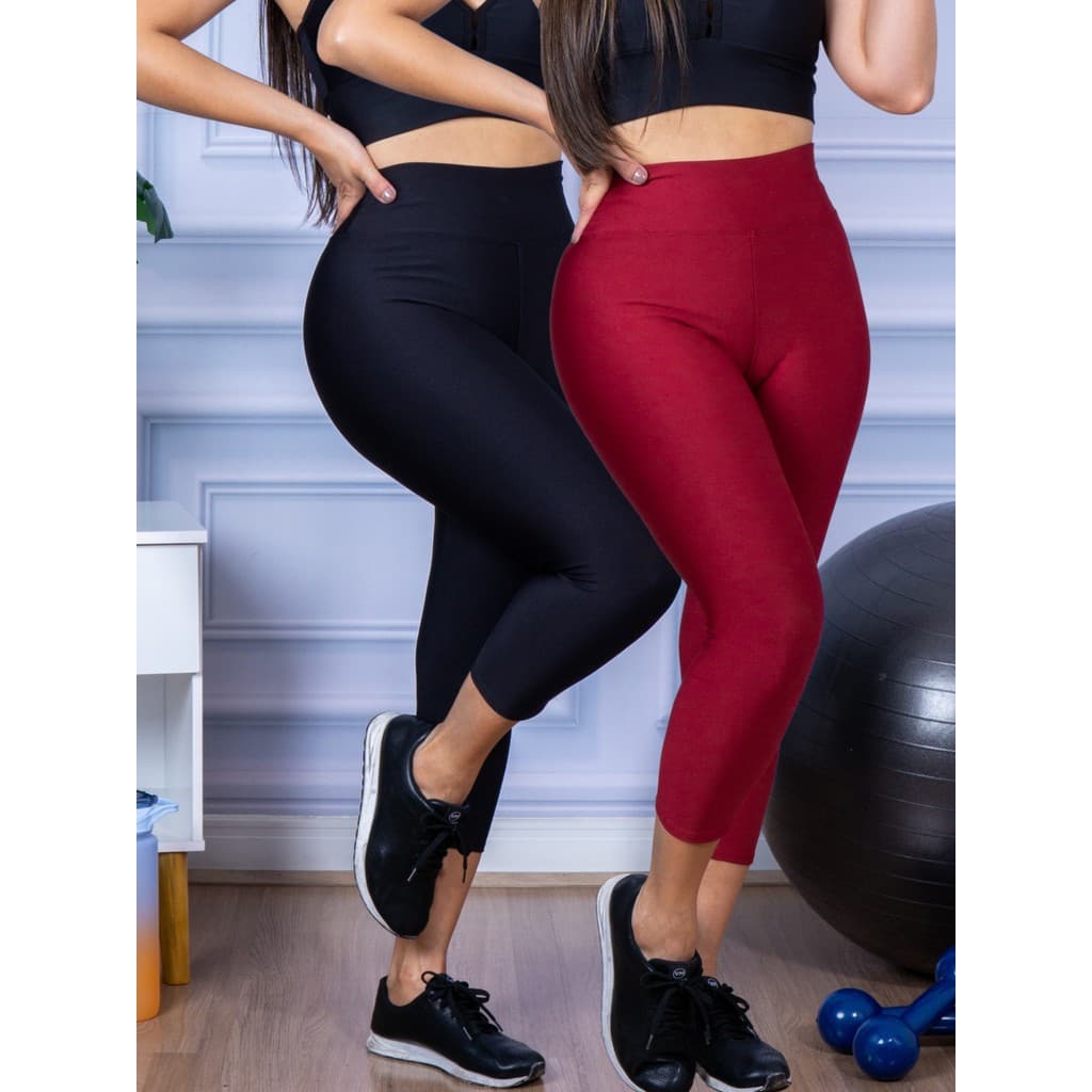 Kit até 2 Corsário Feminina Suplex Academia Casual Uso Diário