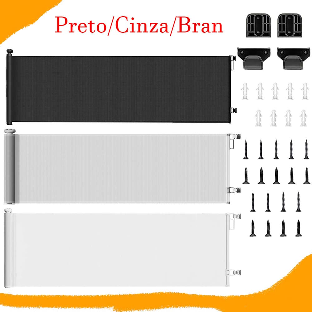 150/300 cm Portão de segurança retrátil para bebês, portões para cães e crianças, portões para escadas