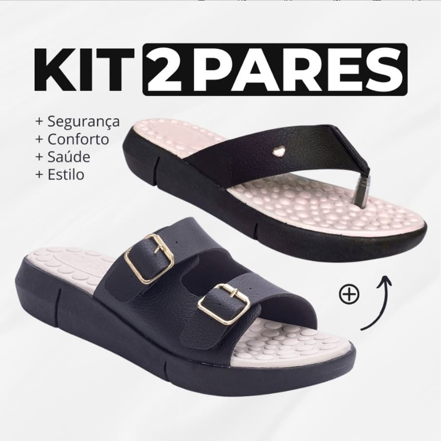 Kit Tamanco Sandália Feminino + Fivela Ortopédico Para Esporão e Facite Plantar