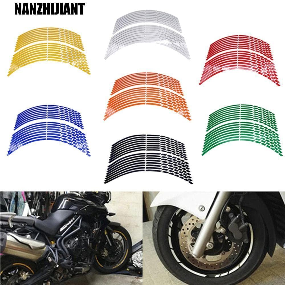 NANZHIJIANT 18 " Adesivos Para Rodas De Motocicleta , Autoadesivos De PVC Pneus De Roda De Carro Fácil Instalação