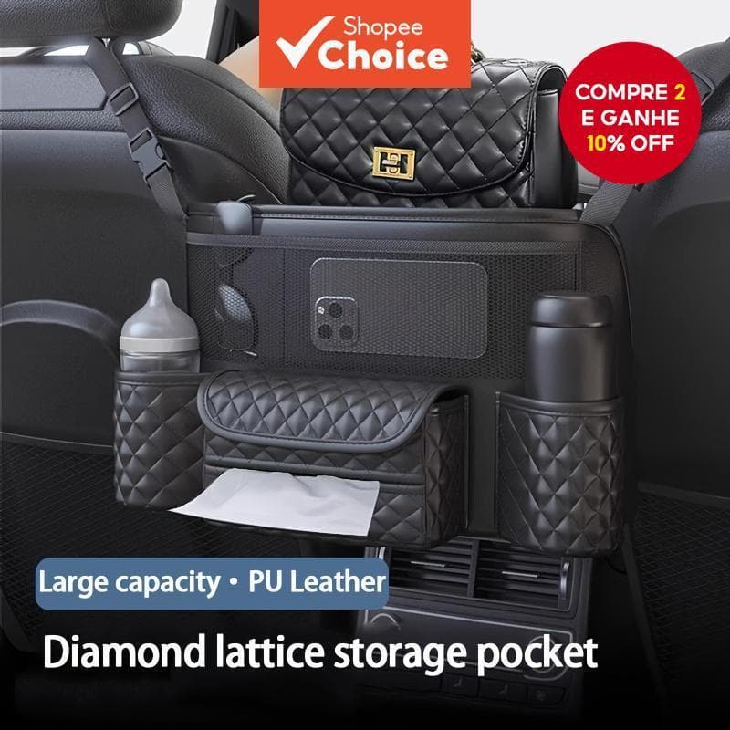 Saco de Armazenamento Multifuncional para Carro Braço e Banco de Bolso
