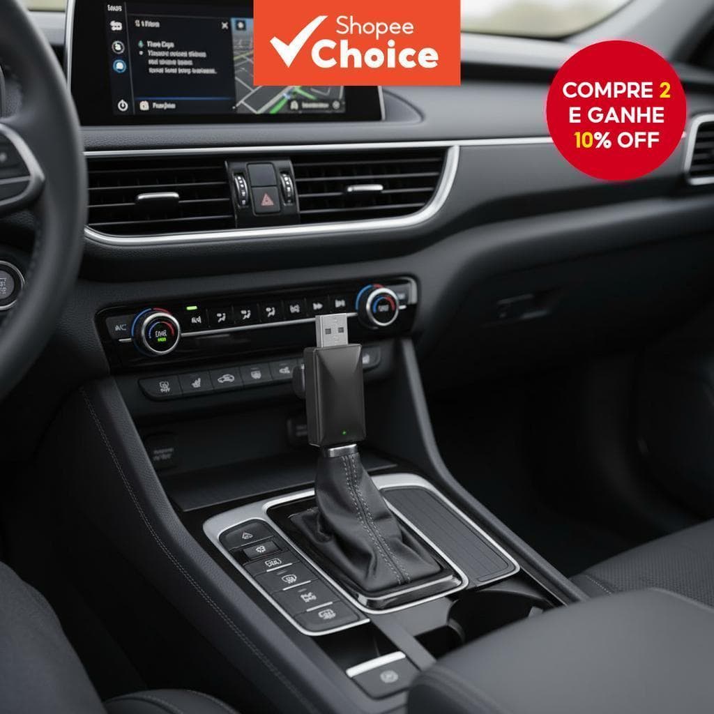  Adaptador Mini 2 em 1 Sem Fio para Carros 2025: Atualize CarPlay e Android Auto, Converta Conexões com Fio para Sem Fio