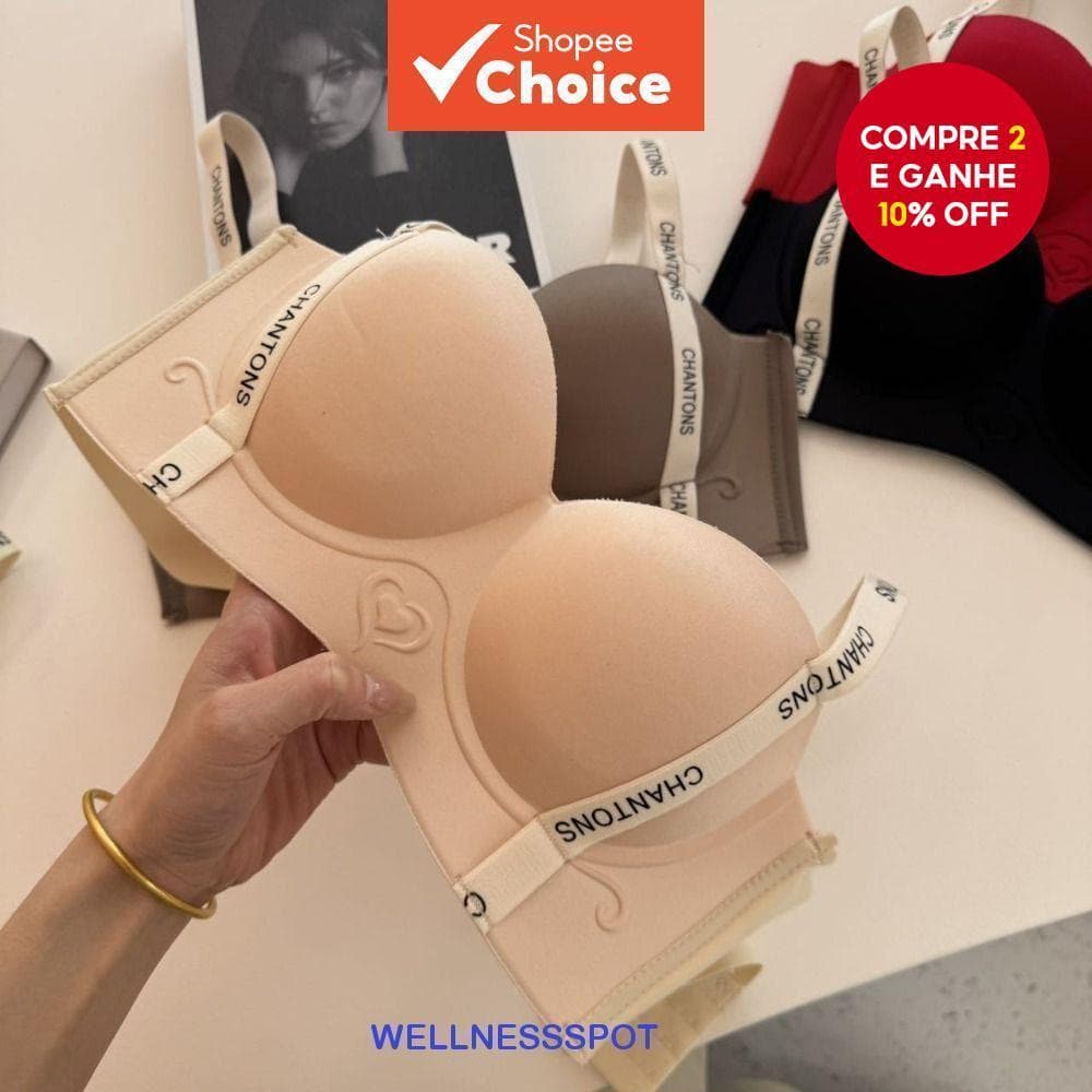 Sutiã Feminino De Meia Xícara Projetado Especificamente Seios Pequenos Reunidos Para Mostrar Grande Com Alça De Ombro Le