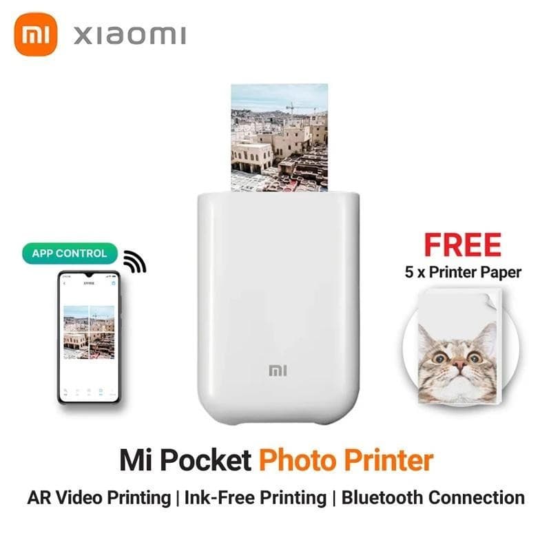 Xiaomi Bolso Impressora Fotográfica AR 300DPI Portátil Foto DIY De Imagens 500mAh Bluetooth Trabalho Com Mijia APP