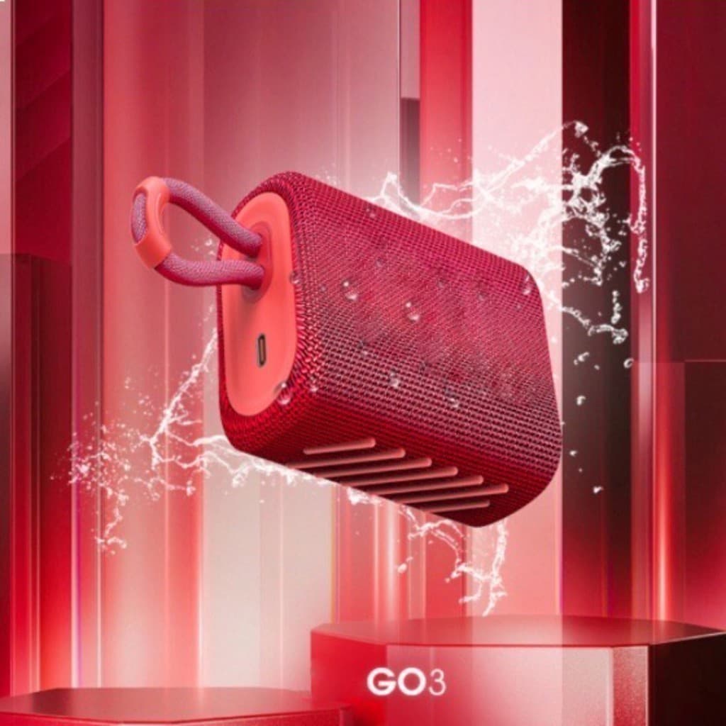 Caixa de Som Bluetooth Portátil GO3 à Prova D’Água IPX7 | Som Potente | Bateria Longa | Ideal para Praia e Churrasco
