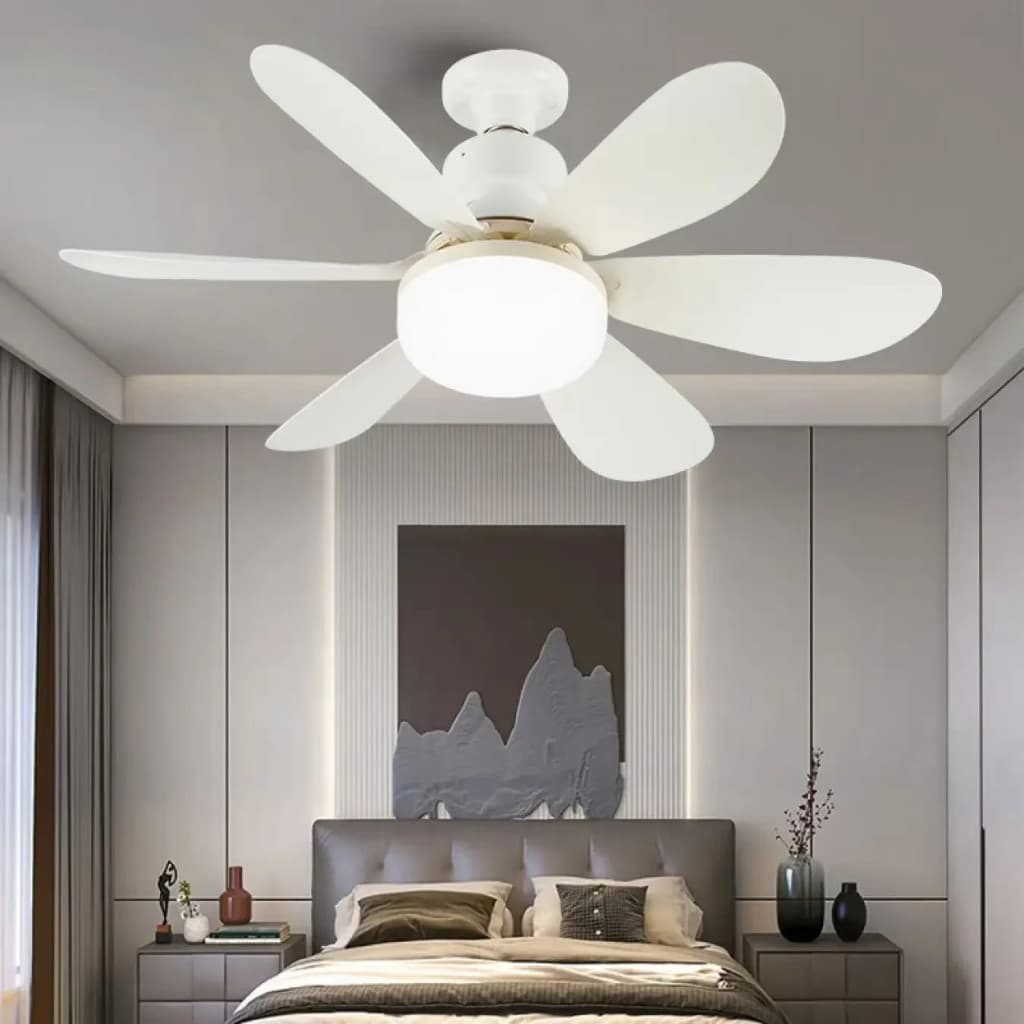 Ventilador de Teto 52cm Silencioso Premium 80W Bivolt Controle E27
