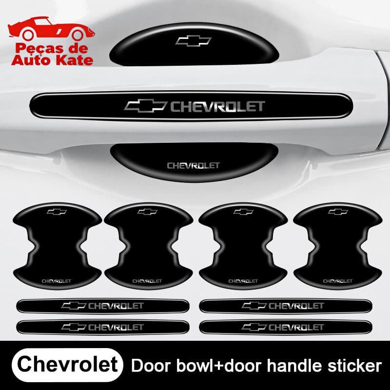 4/8 Unidades Protetor de Maçaneta de Metal com Faixa Anti-Colisão Adequado para Chevrolet Aveo Cruze Mal RZGN