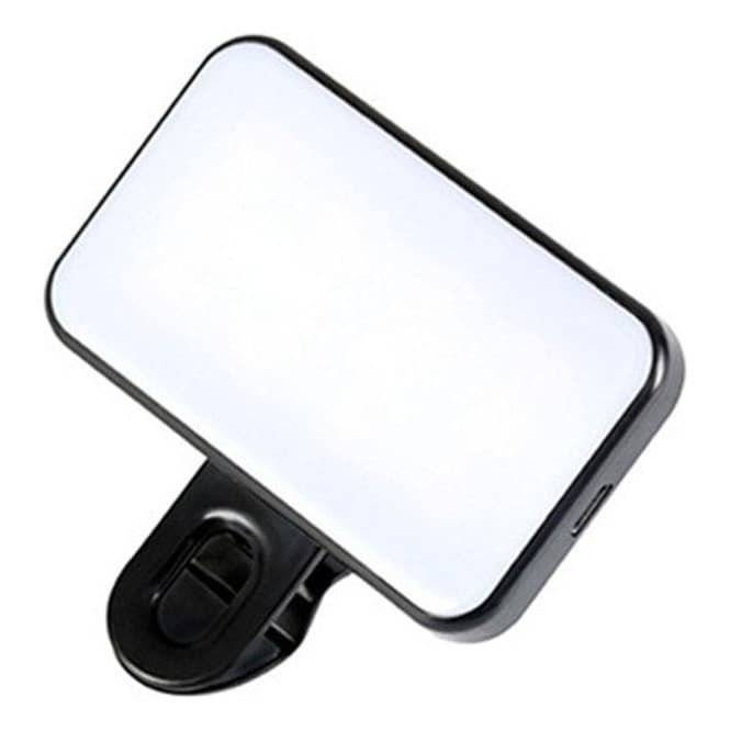 Luz De Selfie Recarregável Com Clip E Brilho Ajustável Para celular notebook