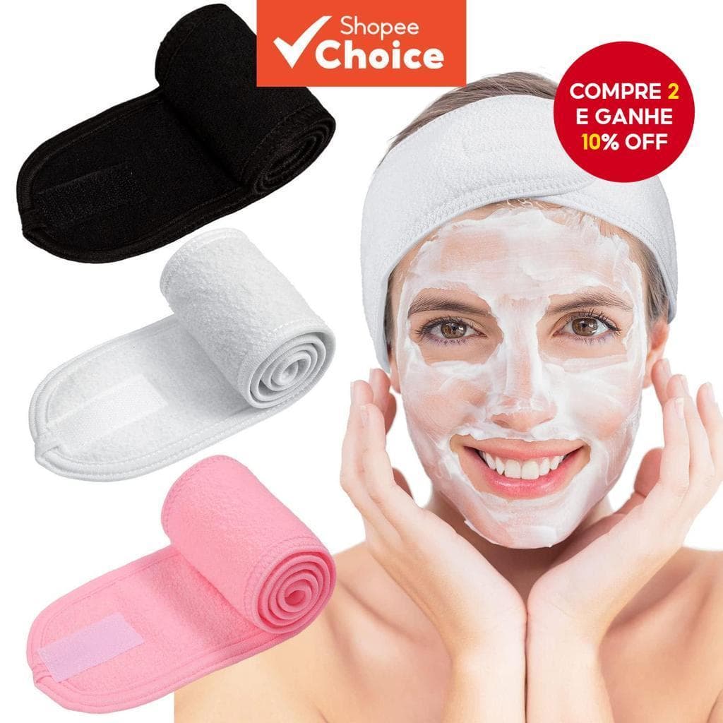 Magic Tape Spa Headband-Maquiagem Elástica Macia E Envoltório De Banho Para Lavar O Rosto Esportes