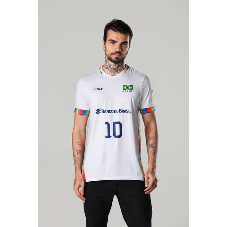 Camisa Orgulho LGBTQIAPN+ Vôlei Brasil Oficial Masculina Volt