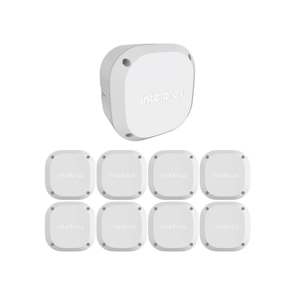 Kit 9 Caixas de Passagem Plástica Câmeras Bullet/Dome Externo VBOX 1100 E Intelbras