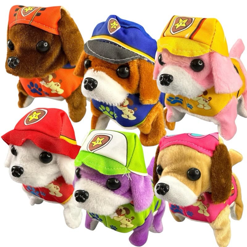 Cachorro pelucia eletrônica Patrulha Canina Anda Late Mexe O Rabo