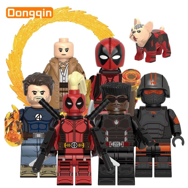 Mini bonecas, brinquedos de blocos de construção montados para crianças, presentes para meninos