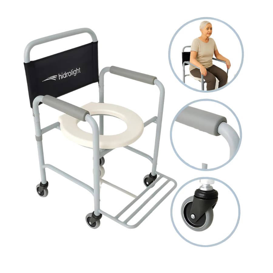 Cadeira De Banho Sc103 Desmontável Em Aço Leve Hidrolight
