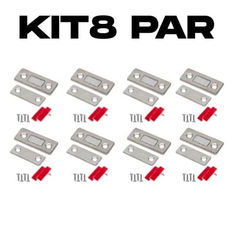 Kit 8 Fechos Magnético Imã Neodímio Trava Armário Gaveta Guarda-Roupa Portas Pronta Entrega