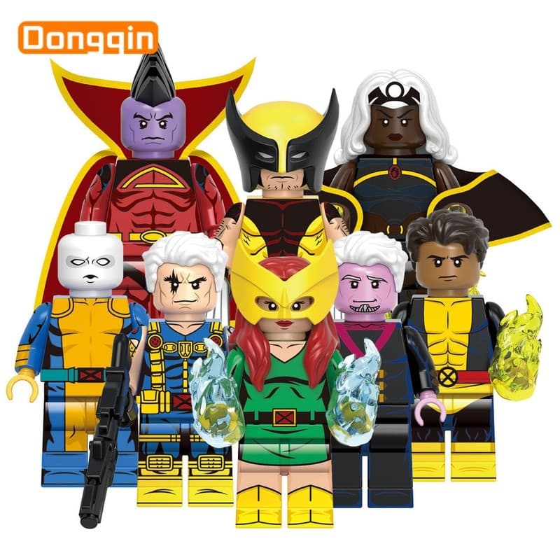 Mini boneca, coleção de blocos de construção montados à mão, presente de aniversário