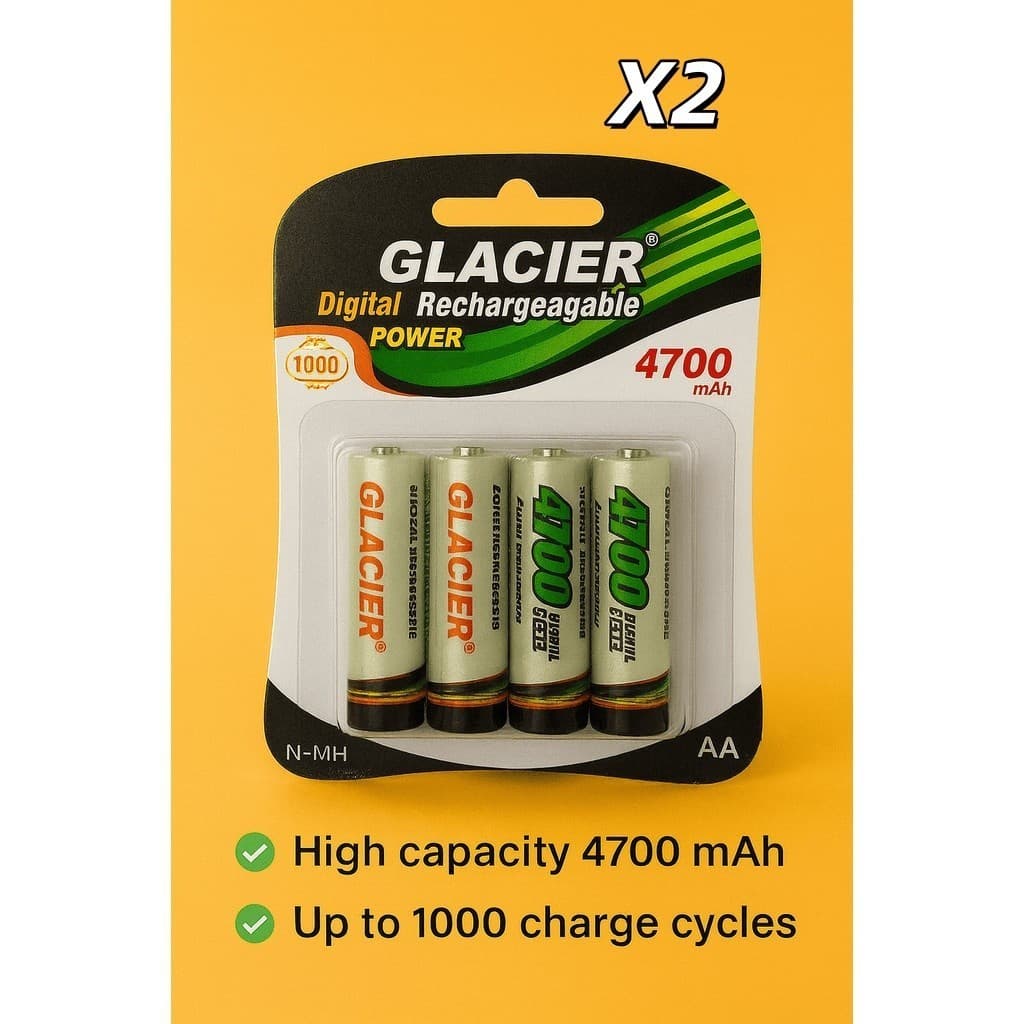 Kit 8 Pilhas Recarregáveis AA 4700mAh Maxday – Alta Performance, Econômicas e Sustentáveis