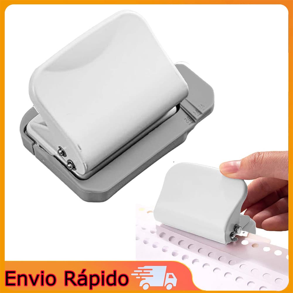 Perfurador de 6 furos para cadernos de folhas soltas  Perfurador para cadernos de folhas soltas
