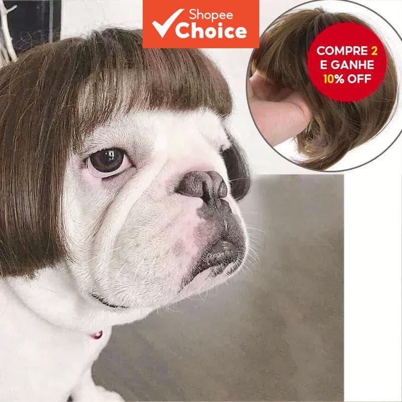 Universal Pet Peruca Cosplay Traje Engraçado Cão Gato Cabelo Festa Fotografia Halloween Natal Adereços Presente