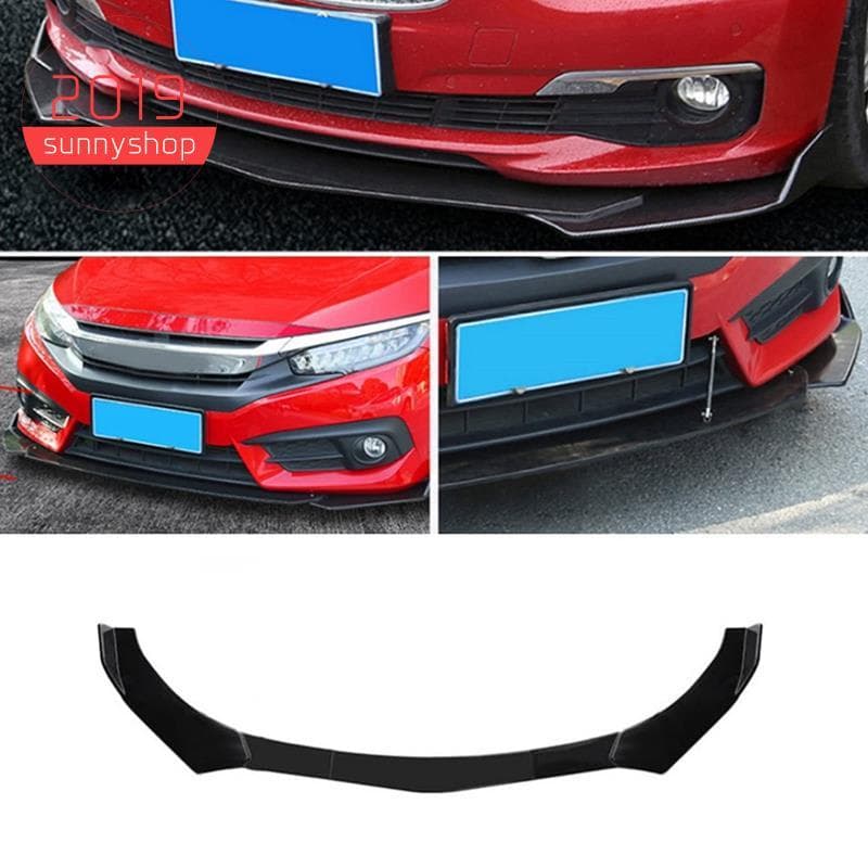 💖Frente Do Carro Pára-Choques Lábio Corpo Kit Universal Divisor Spoiler Difusor Queixo