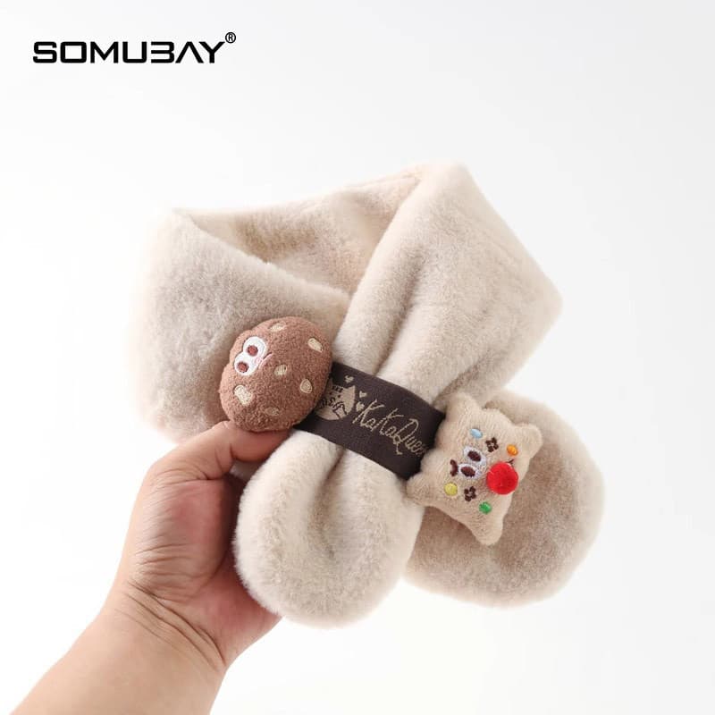 Crianças cachecol outono inverno novo estilo bonito engrossado quente cachecol do bebê meninos meninas inverno pescoço p