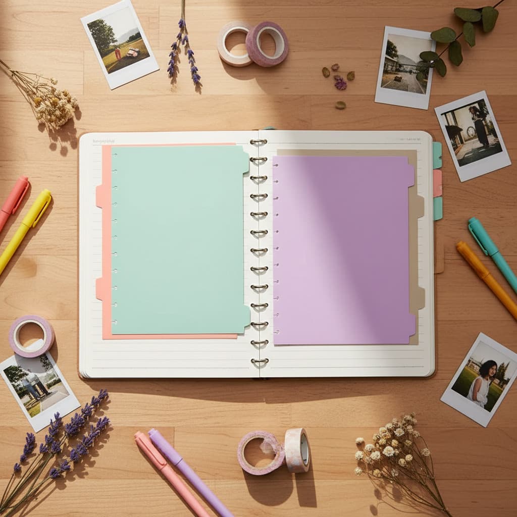 Divisória Para Fichário Plástica 04/08 Divisões A5/B5/ A4 Cores Pasteis Mista Tons Pastel Acp Escolar Escritorio