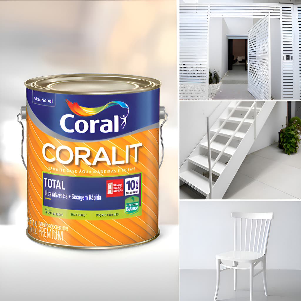 Esmalte Base Água Metal E Madeira 3,6l Alto Brilho E Secagem