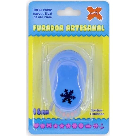 Furador Artesanal Floco de Neve 16mm, Make+.
