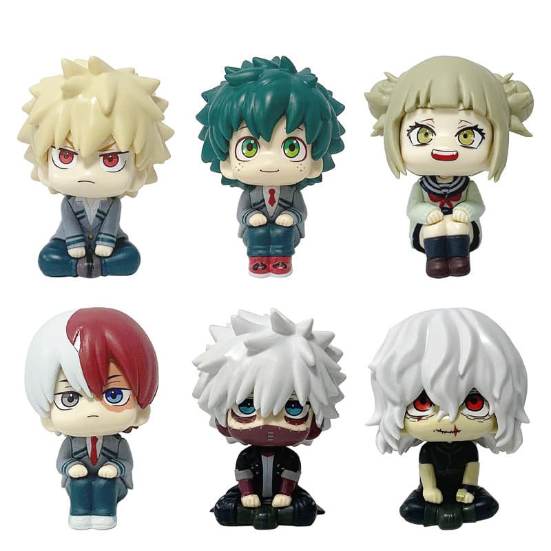 1 Peça 10cm Anime Meu Herói Academia Figura Versão Q Posição Sentada Todoroki Shoto Bakugou Katsuki Midoriya Izuku Figur