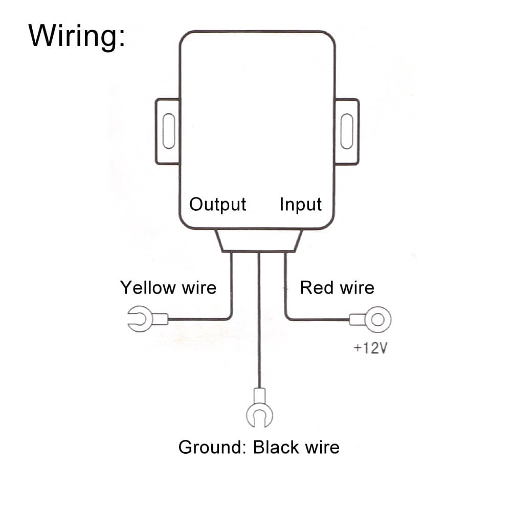 Isolador de ruído de áudio, entrada de fio vermelho, filtro de ferro amarelo para sistema automotivo de 12V
