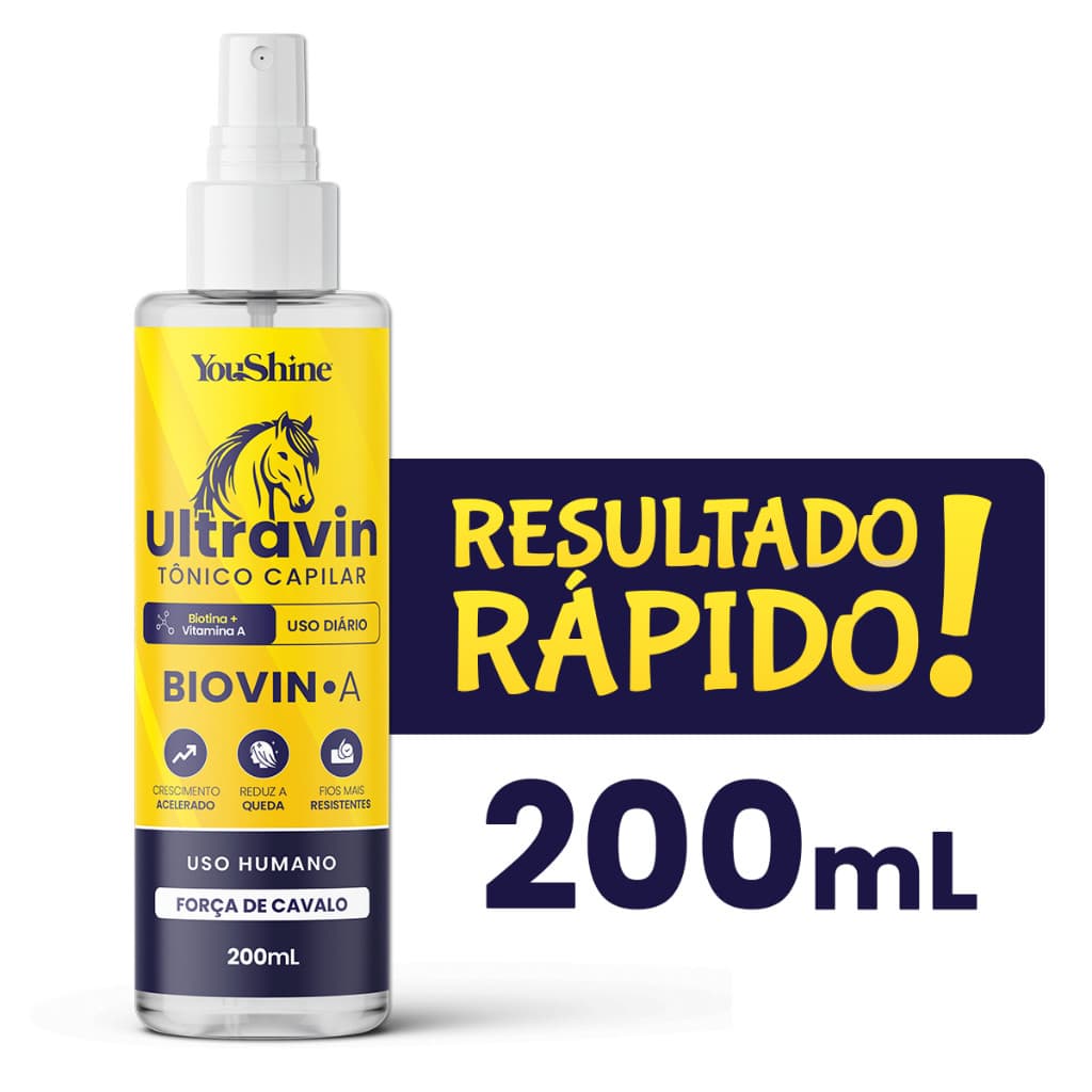 Tônico de Crescimento Acelerado Força de Cavalo Biovin-A Ultravin YouShine 200ml Spray