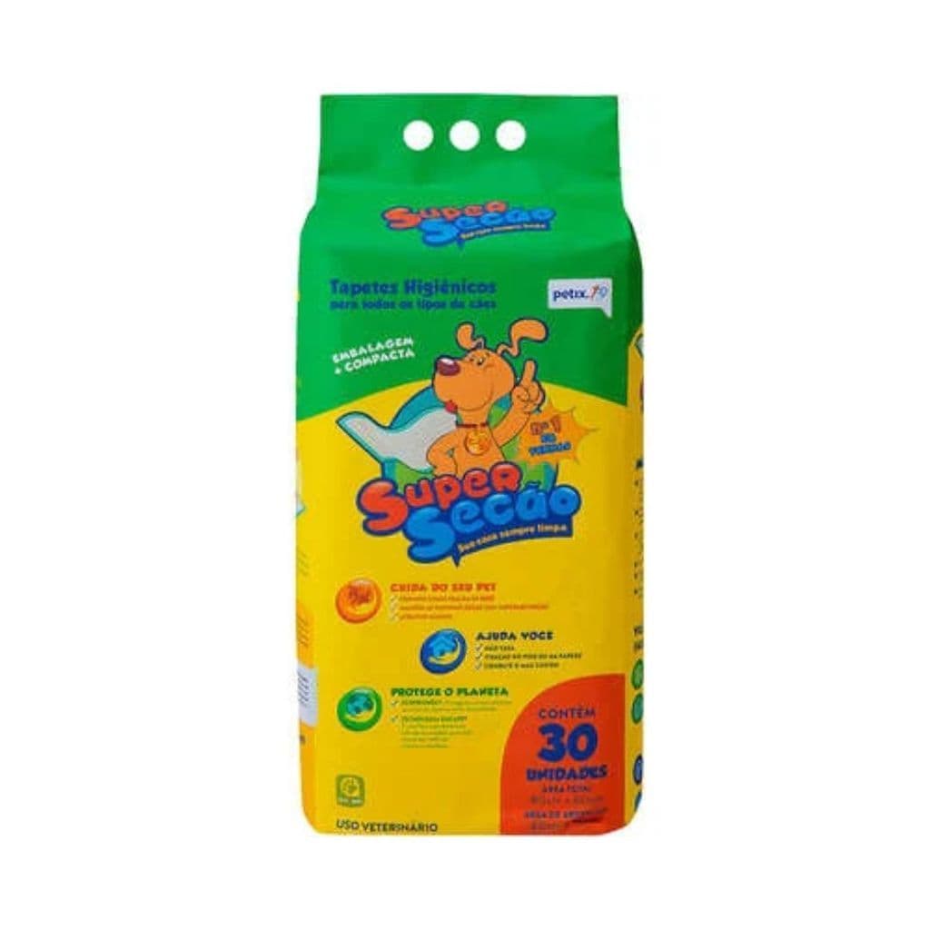 Tapete Higienico Super Secao Pacote 30 Unidades Petix