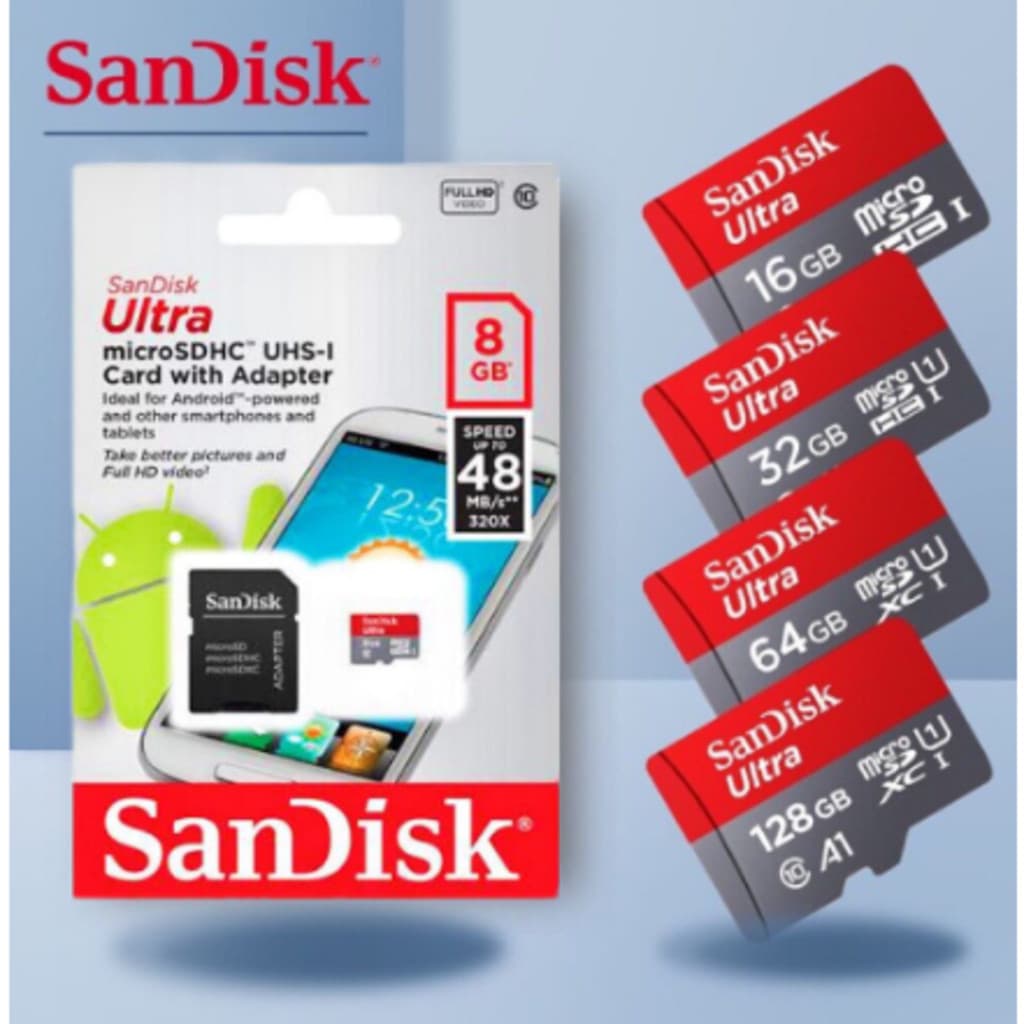 Cartão De Memória Micro Sandisk8GB 16GB 32GB 64GB 128GB Class10-Promoção