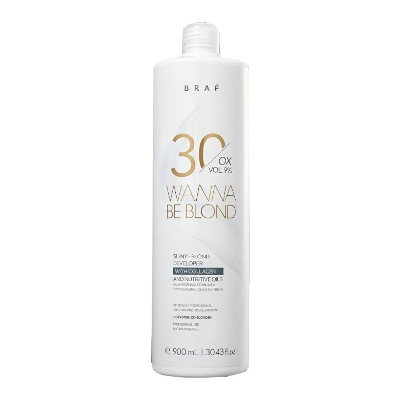 Água Oxigenada Wanna Be Blond 30 Vol 900ml Braé