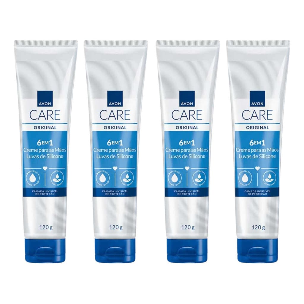 Kit 4 Luva De Silicone Creme Protetor Para As Mãos 120g-avon