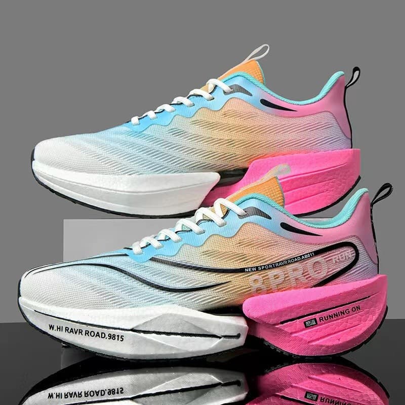 Placa De Carbono Absorção De Choque Correndo Tênis Esportivo Super Leve Sapatos Casuais34-45