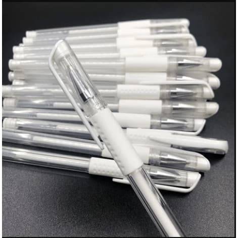 Kit de Canetas Em Gel Branca Profissional Ponta Fina 1mm