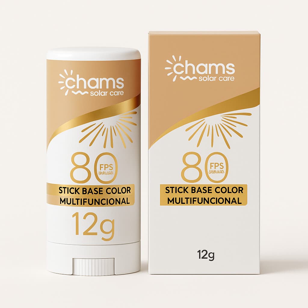 Chams Stick Multifuncional Com Cor FPS 50 e 80 12g Color Adapt