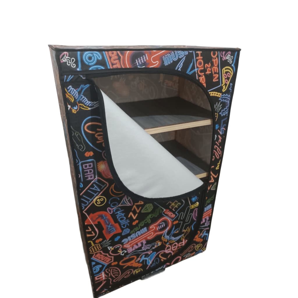 Sapateira Grande Casal em Corino e Madeira para Quartos