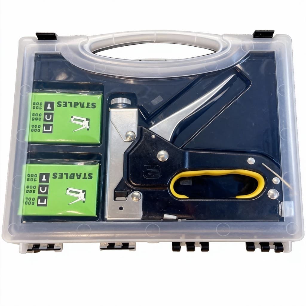 Pistola de pregos para carpintaria de alta pressão, usada para móveis de amortecimento macio, Manual, caixa de ferrament