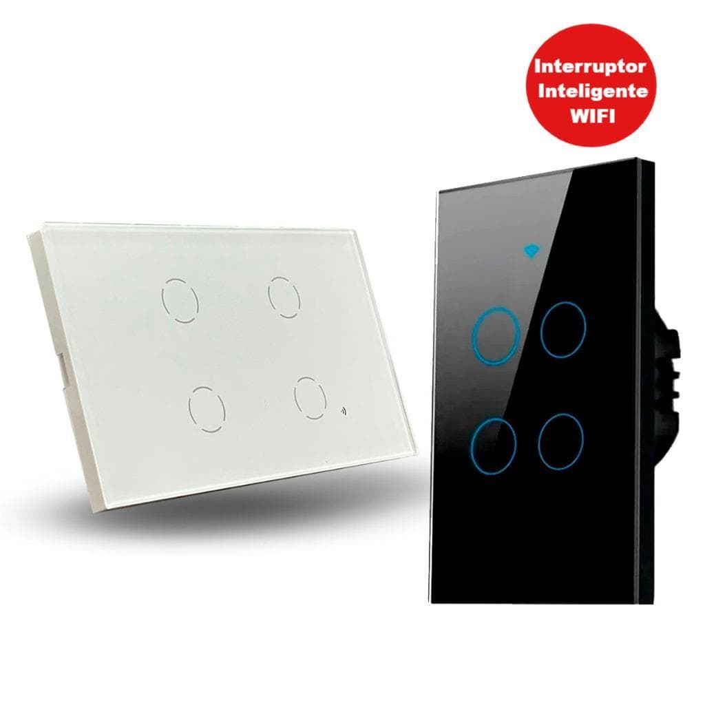 Interruptor Inteligente 1.2.3.4  Botões Teclas Tuya Alexa Wifi