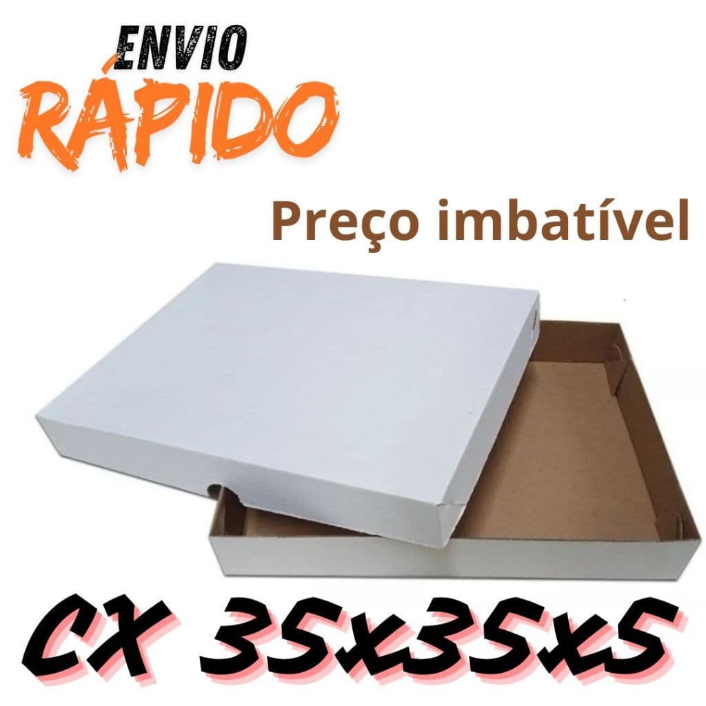 30 Caixas de Papelão (Branco)  35x35x5 Doce/Salgados (MELHOR PREÇO)