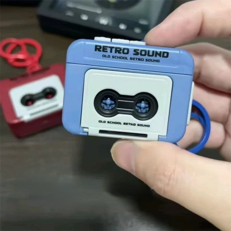 Mini Gravador Chaveiro Casal Pingente Clássico Vintage De Fita Caixa De Música De Áudio