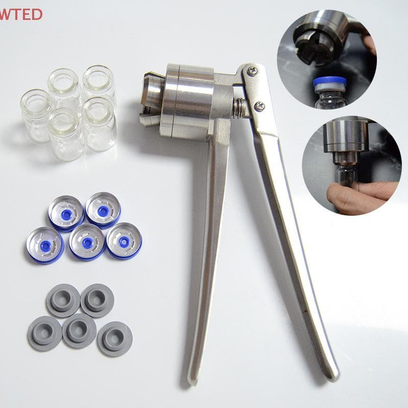 (WTED) 1 Peça De Aço Inoxidável Manual Crimper Frasco Selador Para 20mm Alumínio/Plástico Capper Máquina Seladora De Gar
