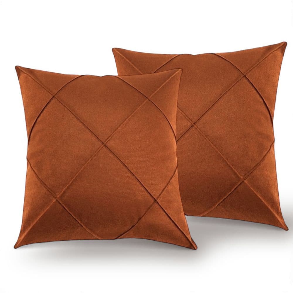 kit 2 capas de Almofada para Sala e Quarto Drapeada Suede Tecido Macio e Aveludado