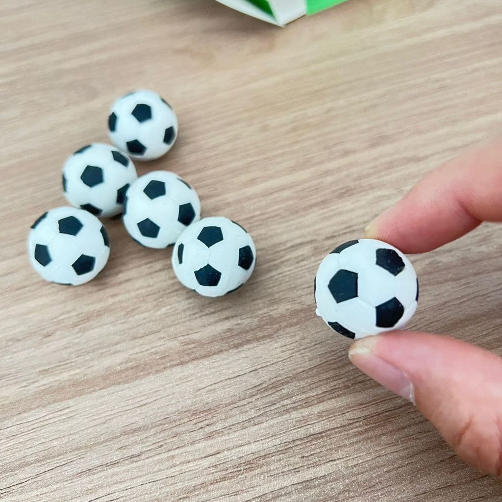 Kit Borrachas Futebol para Lápis – Papelaria Fofa e Temática para Estudantes